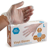 MedPride General Purpose Powder-Free Vinyl Gloves, Large, Box/100