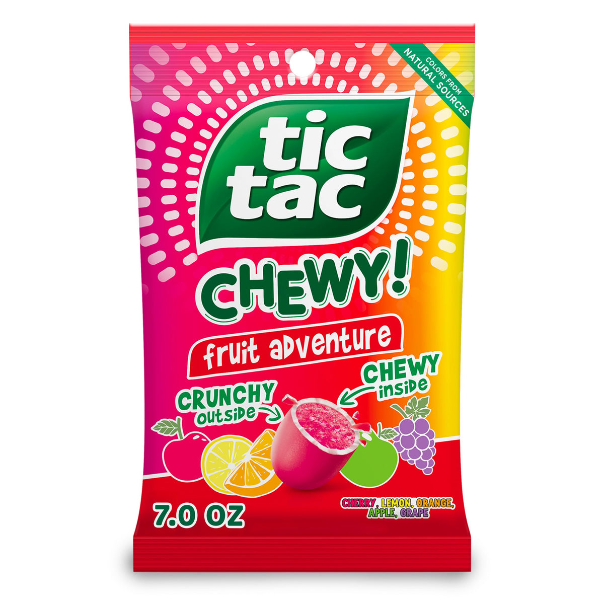 TIC TAC CHEWY! Fruit Adventure Candy, Fruity Chewy Candy, 7 oz (Packaging May Vary)