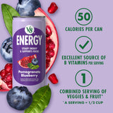 V8 Energy Pomegranate Blueberry Energy Drink, 8 fl oz Can (24 Pack)