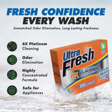 Ultra Fresh Platinum 2 Pack Laundry Soap Detergent Sheets, Ultra Concentrated, Stain Fighting, Fresh Scent, 200 Loads