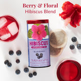 The Republic of Tea Hibiscus Blueberry Superflower Herbal Tea, 36 Tea Bag Refill