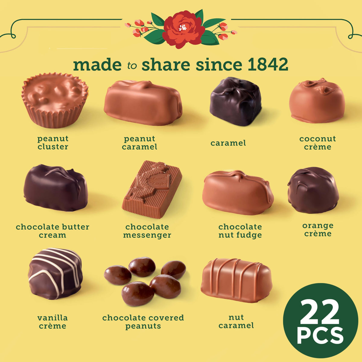 Whitman's Sampler Mother's Day Assorted Chocolates, 10 Ounce (22 Pieces)
