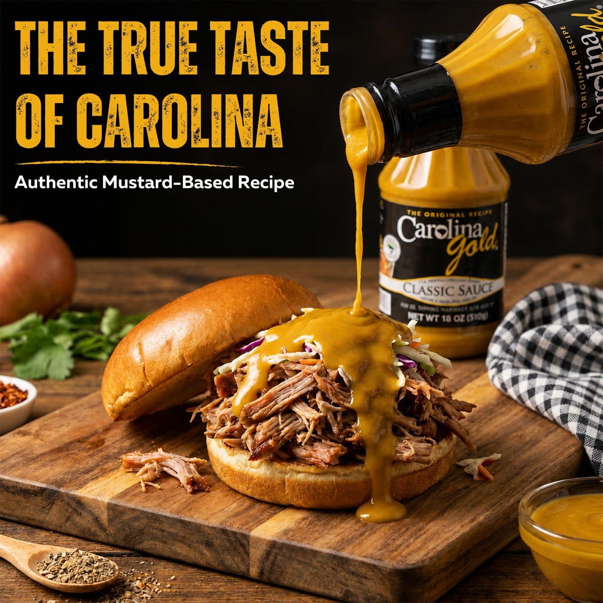 Carolina Gold Classic, BBQ Sauce, 18-Ounce (Pack of 6)