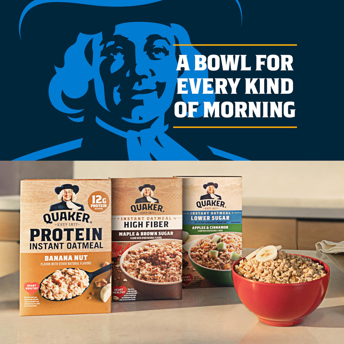 Quaker, Instant Steel Cut Oatmeal, Cranberries And Blueberries, 8 Ct