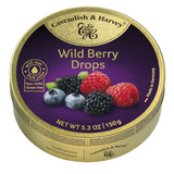 Cavendish & Harvey | Wild Berry Hard Candy Drops | 5.3 Ounce Tin