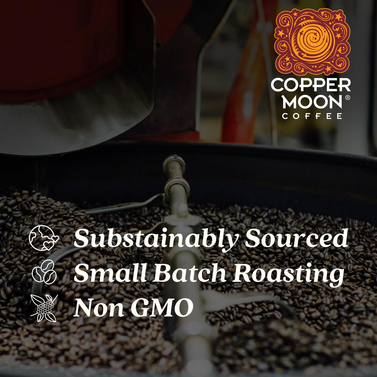 Copper Moon Strong Roast Ground Coffee, Blast Off Blend, 12 Ounce Bag