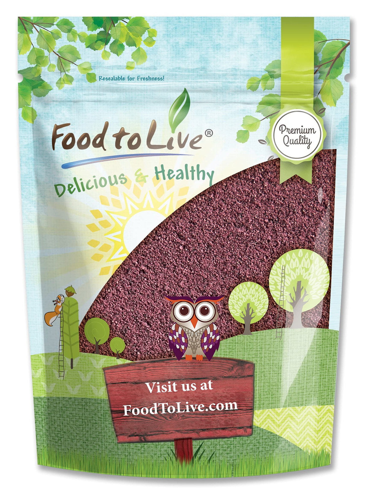 Food to Live Mulberry Fruit Powder, 12 Ounces - Raw Dried Berries, Unsulfured, Vegan, Bulk, For Baking, Juices, Smoothies, Yogurts, Instant Breakfast