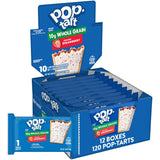 Pop-Tarts Toaster Pastries, Made with Whole Grain, School Lunch, Frosted Strawberry (120 Pop-Tarts)