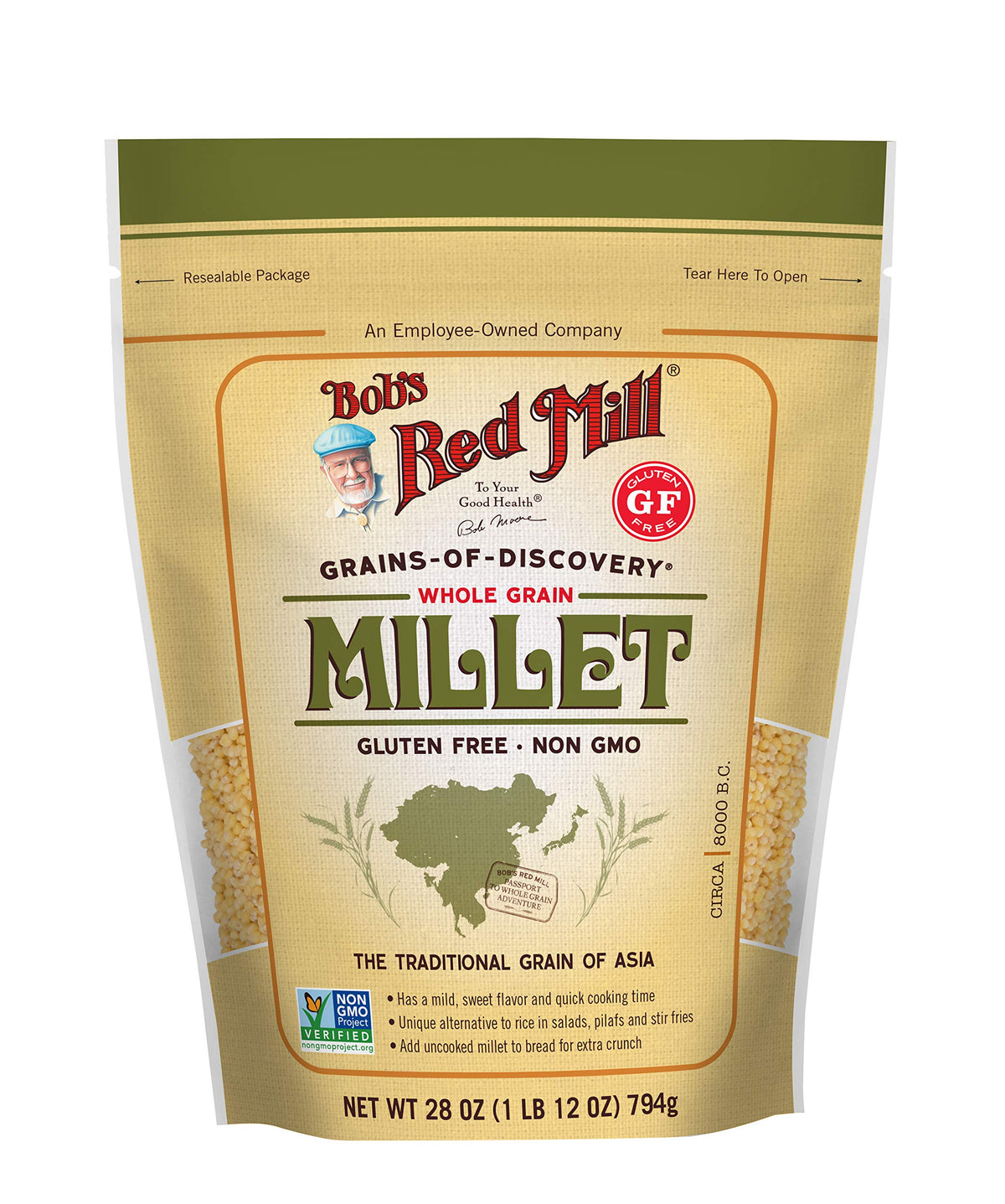 Bob's Red Mill Millet Hulled, 28-Ounce (Pack of 4)