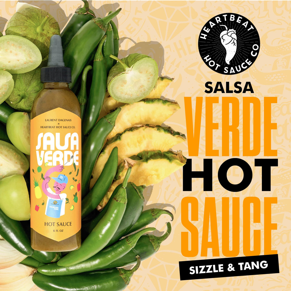 Heartbeat Hot Sauce Co. | Salsa Verde, 6 oz. 6 pack