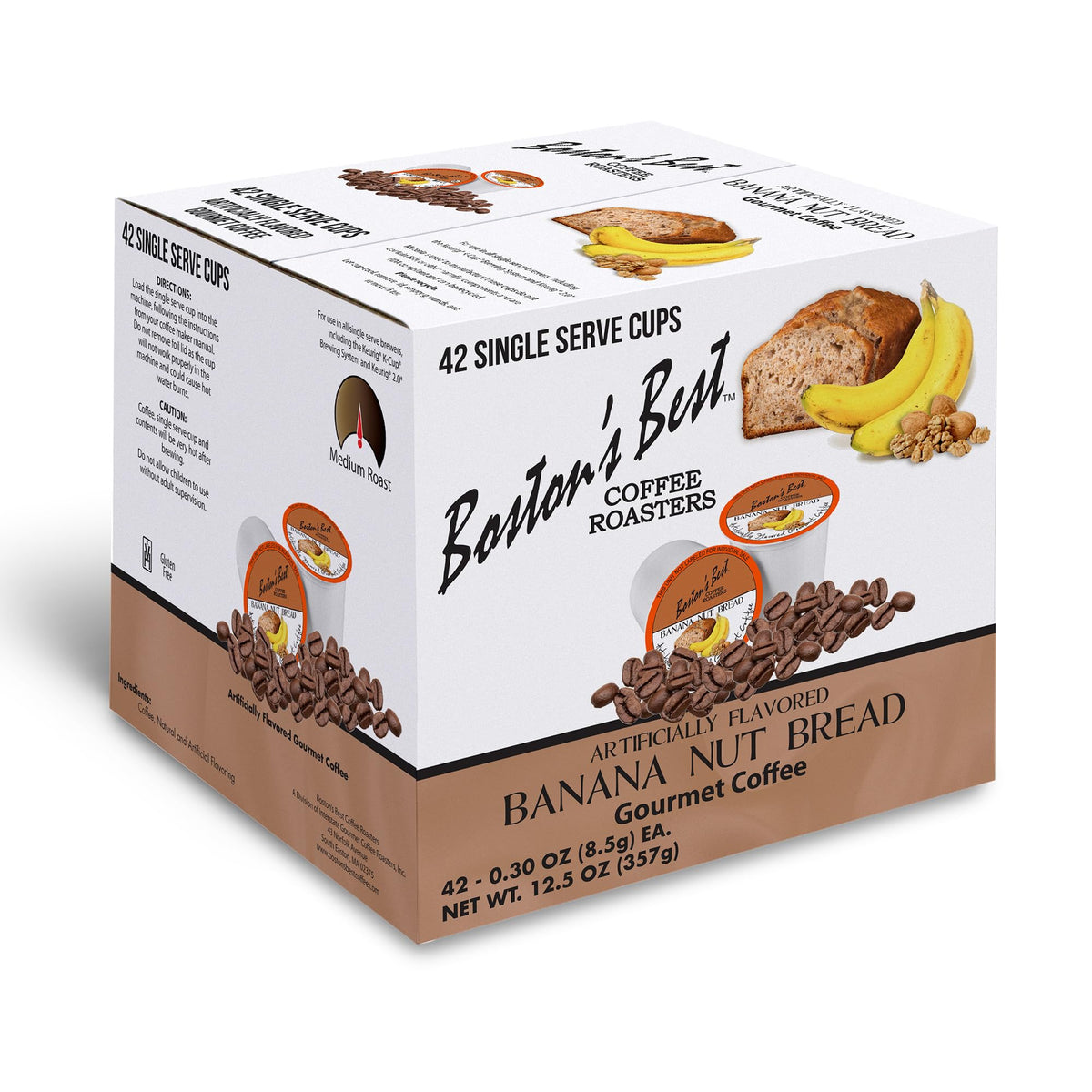 Boston’s Best - Banana Nut Bread Flavored Delicious Gourmet Coffee Compatible with Keurig Coffee Maker - 42 Count (Pack of 1)
