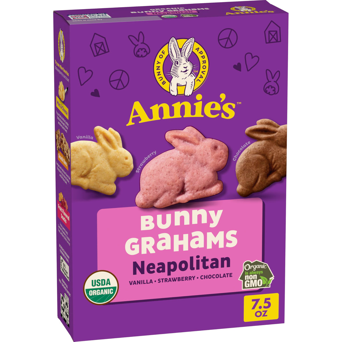 Annie's Organic Bunny Grahams Snacks, Neapolitan, 7.5 oz