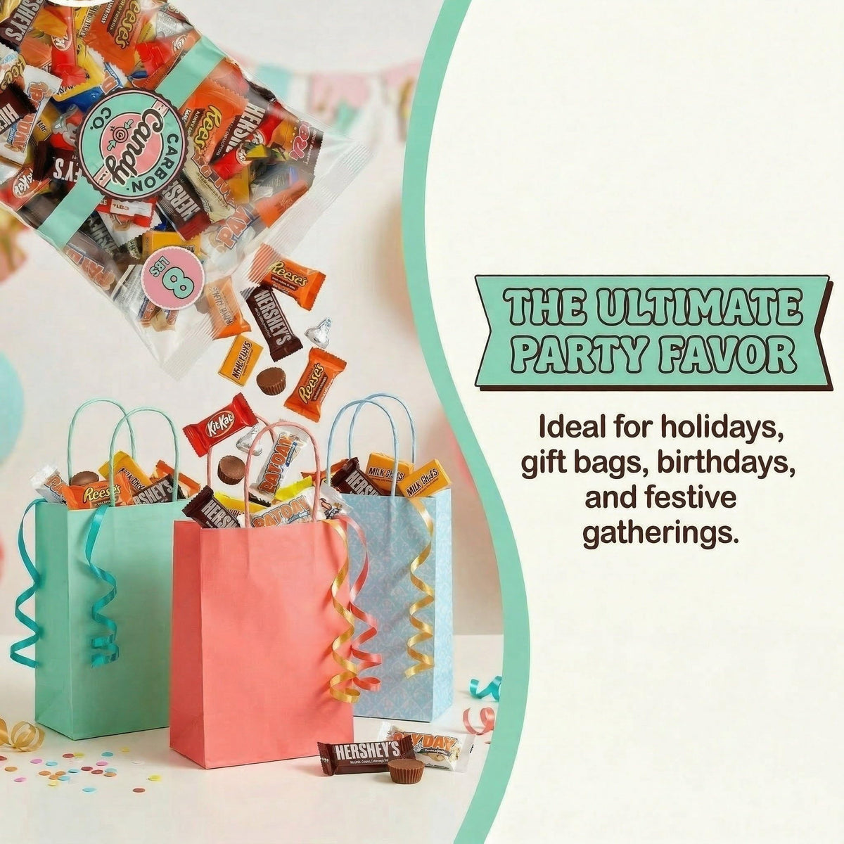 Chocolate Candy Variety Pack, 8 Lb - Mini Bars, Individually Wrapped