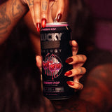 Lucky Energy Drink Cherry Pop, Zero Sugar, 200mg Caffeine, 12 Pack
