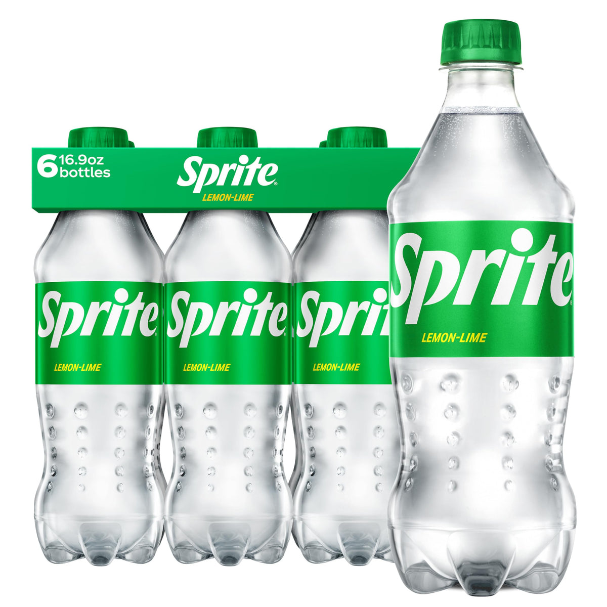 Sprite Lemon-Lime Caffeine Free Soda Soft Drink Bottles, 16.9 fl oz, 6 Pack