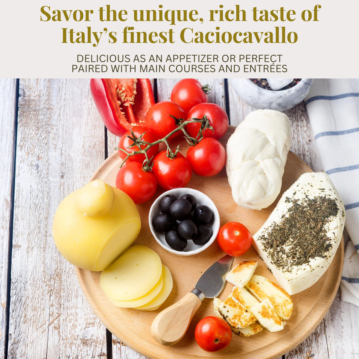Caciocavallo Italian Cheese 1.9 kg (4 lb), Traditional Italian Product with Delicate Taste, Latteria Soresina, Made with 100% Italian Milk