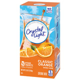 Crystal Light Drink Mix, Sugar Free Powdered Water Enhancer, Low Calorie Beverage Mix, Natural Flavor Drink Mix, Classic Orange, 5 Pitcher Packets