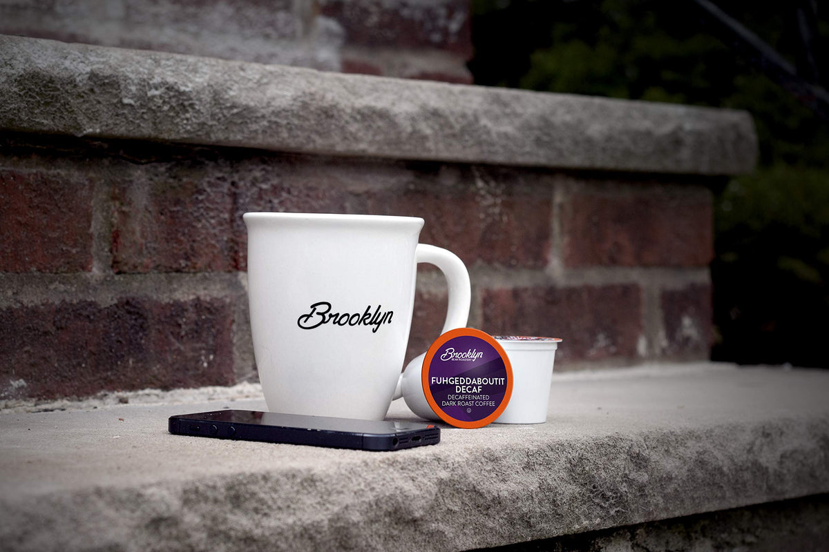 Brooklyn Beans Coffee Pods, Fuhgeddaboutit Decaf - Compatible with Keurig K Cup Brewers Including 2.0 Coffee Makers, 40 Count, Bold and Rich