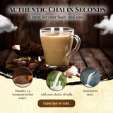 Blue Lotus Chai - Rooibos Flavor Masala Chai - Makes 65 Cups - 2 Ounce Masala Spiced Chai Powder with Organic Spices - Instant Indian Tea No Steeping