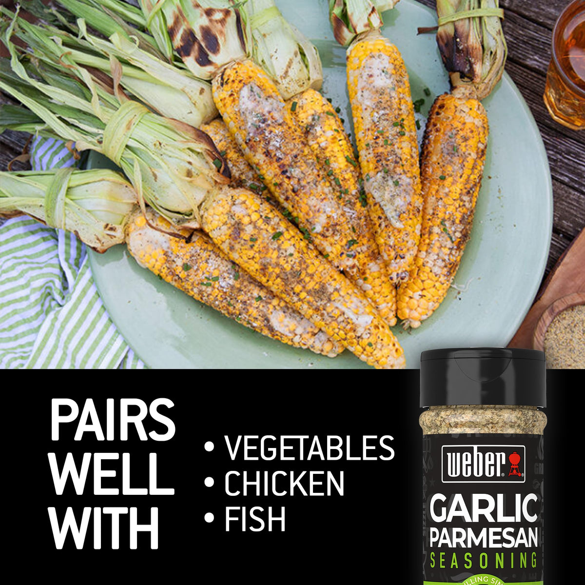 Weber Garlic Parmesan Seasoning, 4.3 oz