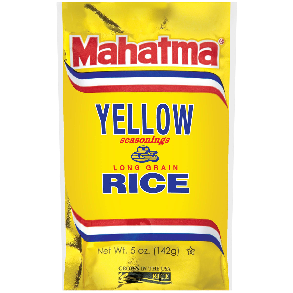 Mahatma Yellow Seasonings & Long Grain Rice, Gluten-Free, Non-GMO, Vegan, 5 oz Bag