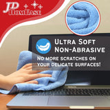 JD Homease Microfiber Cleaning Cloths,12 Pack, 16"x16", All-Purpose, Softer, Highly Absorbent, Lint-Free, Reusable, Washable Pro Towels, Red