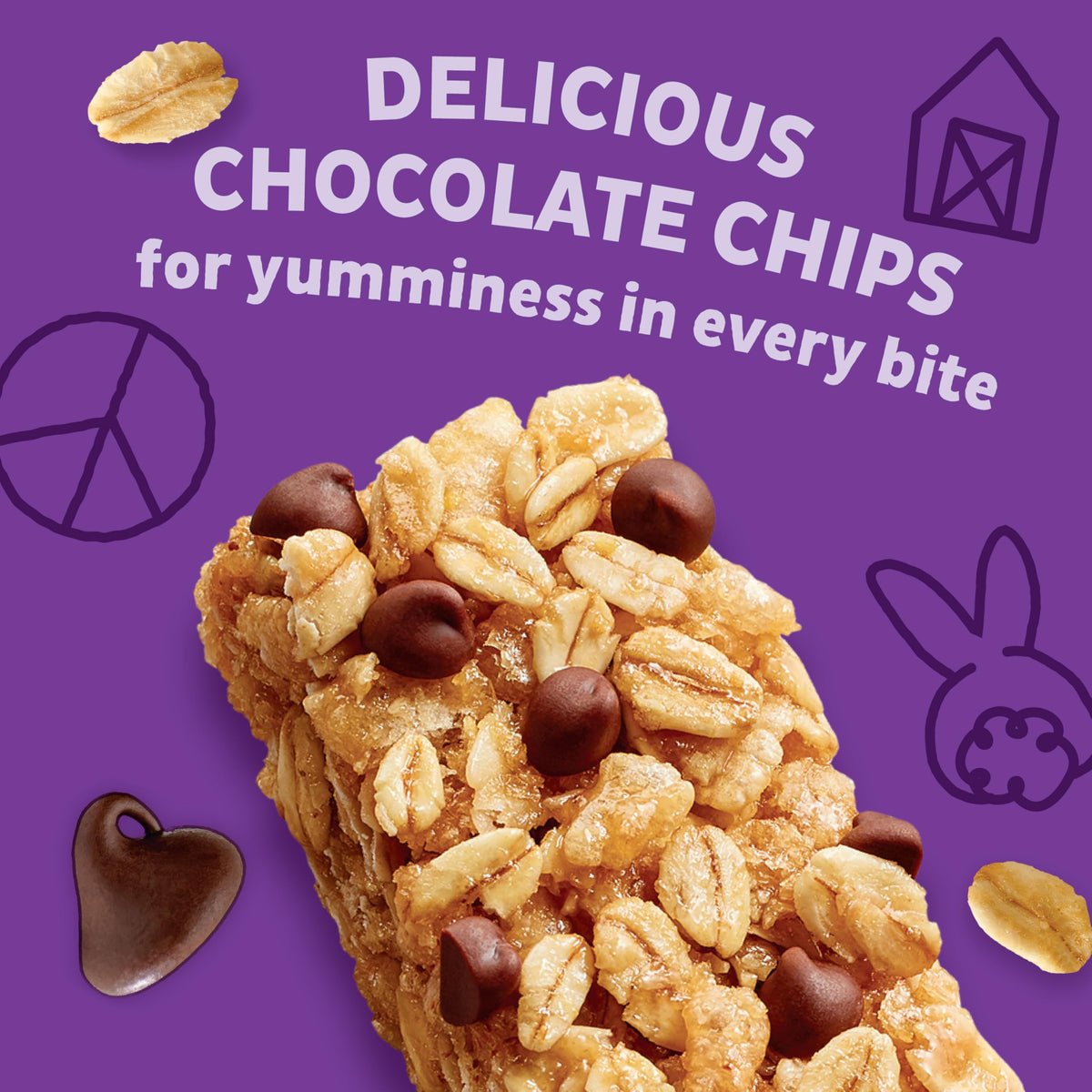 Annie's Organic Chewy Granola Bars, Chocolate Chip, 6 Bars, 5.34 oz