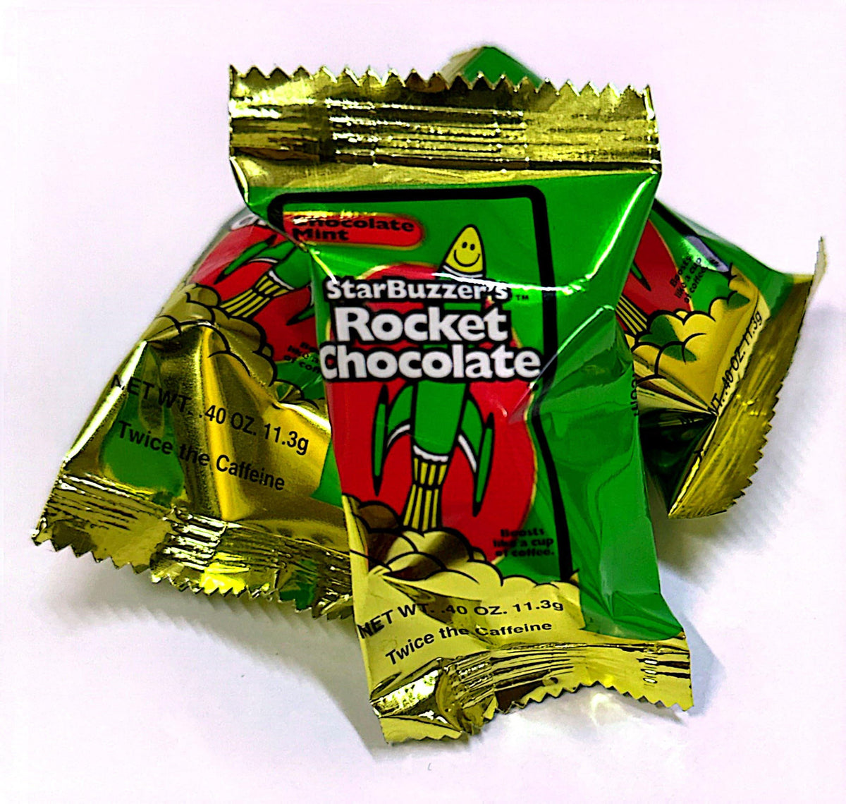 Rocket Chocolate Milk Chocolate Mint Flavored Caffeinated Chocolate Truffles, 50 count, Mini