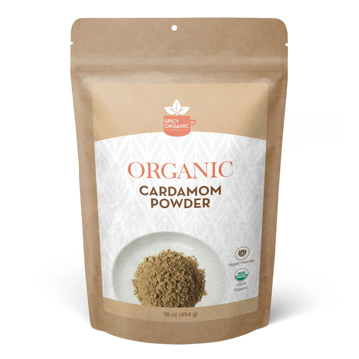 SPICY ORGANIC Cardamom Powder for Culinary Delights - Bulk Pack 10 LBS (160 oz) - Perfect for Flavoring Coffee, Baking, and Cooking - USDA Organic