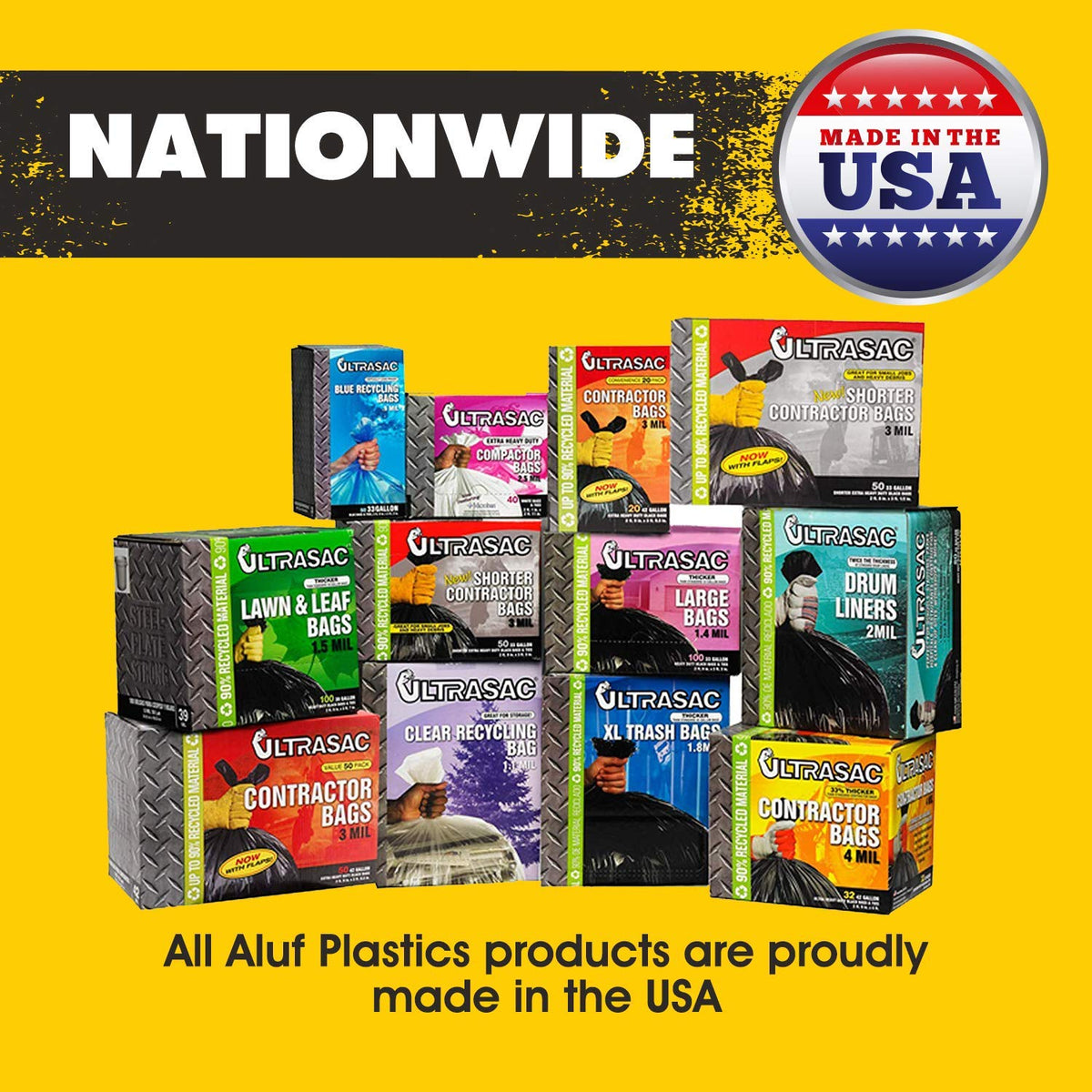 Aluf Plastics Heavy Duty 95 -96 Gallon Clear Trash Bags - (Pack of 32) 1.5 MIL - 61" x 68" Industrial Garbage Bags Premium Quality Can Liners
