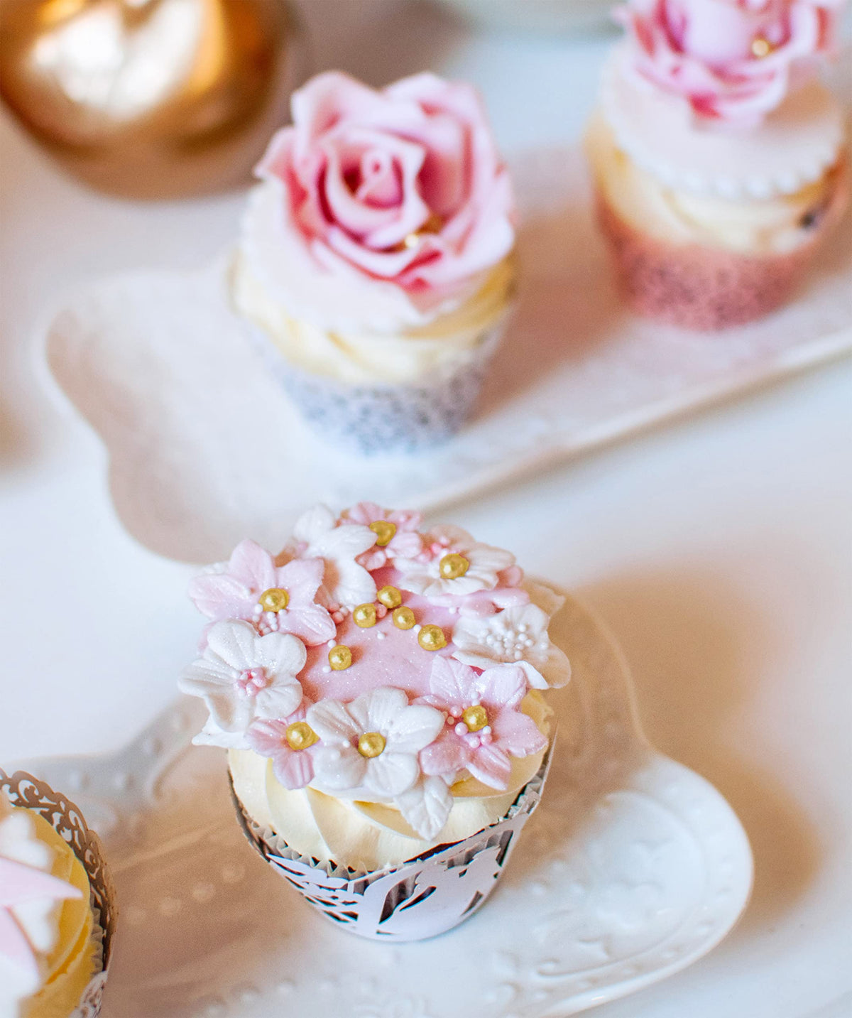 Bakers Choice Edible Pearls - Pearl Sprinkles - Metallic Gold Sugar Pearls - Dairy Free - Kosher - 3 oz.