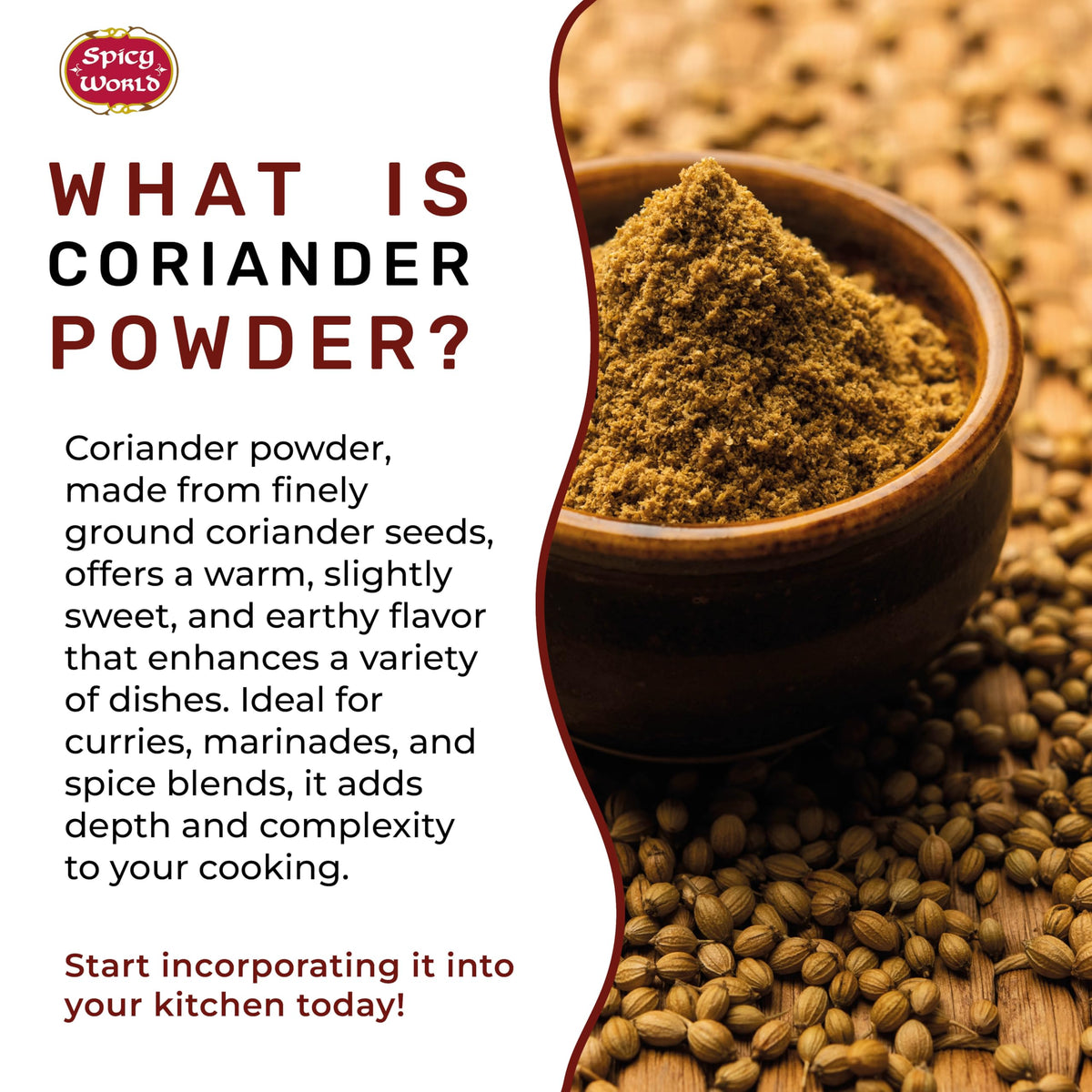 Coriander Powder 5 LB Bulk Jar - All Natural, Pure, Bulk Corriander Seeds Ground, No Preservatives & Freshly Packed by Spicy World