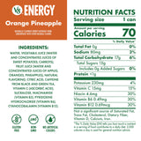 V8 Energy Orange Pineapple Energy Drink, 11.5 fl oz Can (12 Pack)