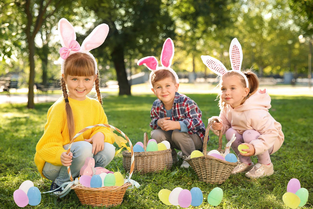 Fillable Easter Eggs 2000-Pack, Pastel Colorful Bright Plastic Easter Eggs with Hinge, Perfect For Easter Egg Hunt, Surprise Egg, Easter Hunt
