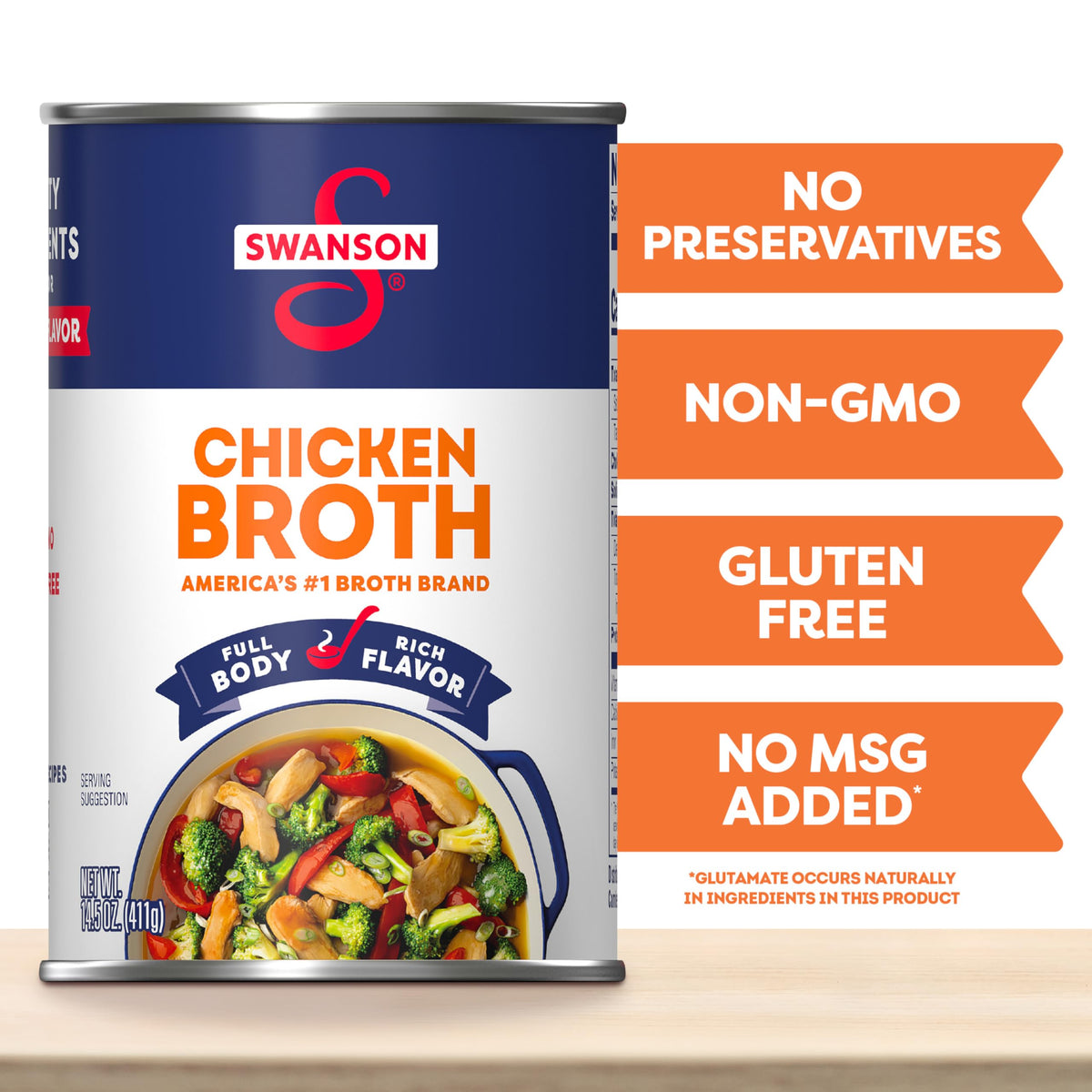 Swanson Chicken Broth, 14.5 oz Can