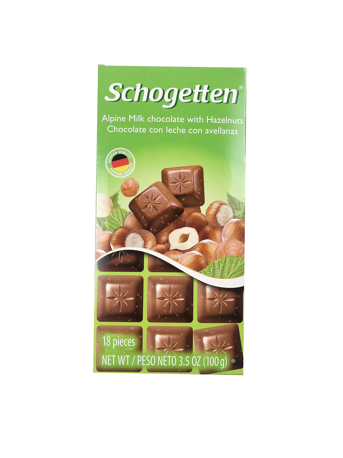 Schogetten Milk Chocolate with Hazelnut Pieces, 3.5 Ounce (Pack of 3)