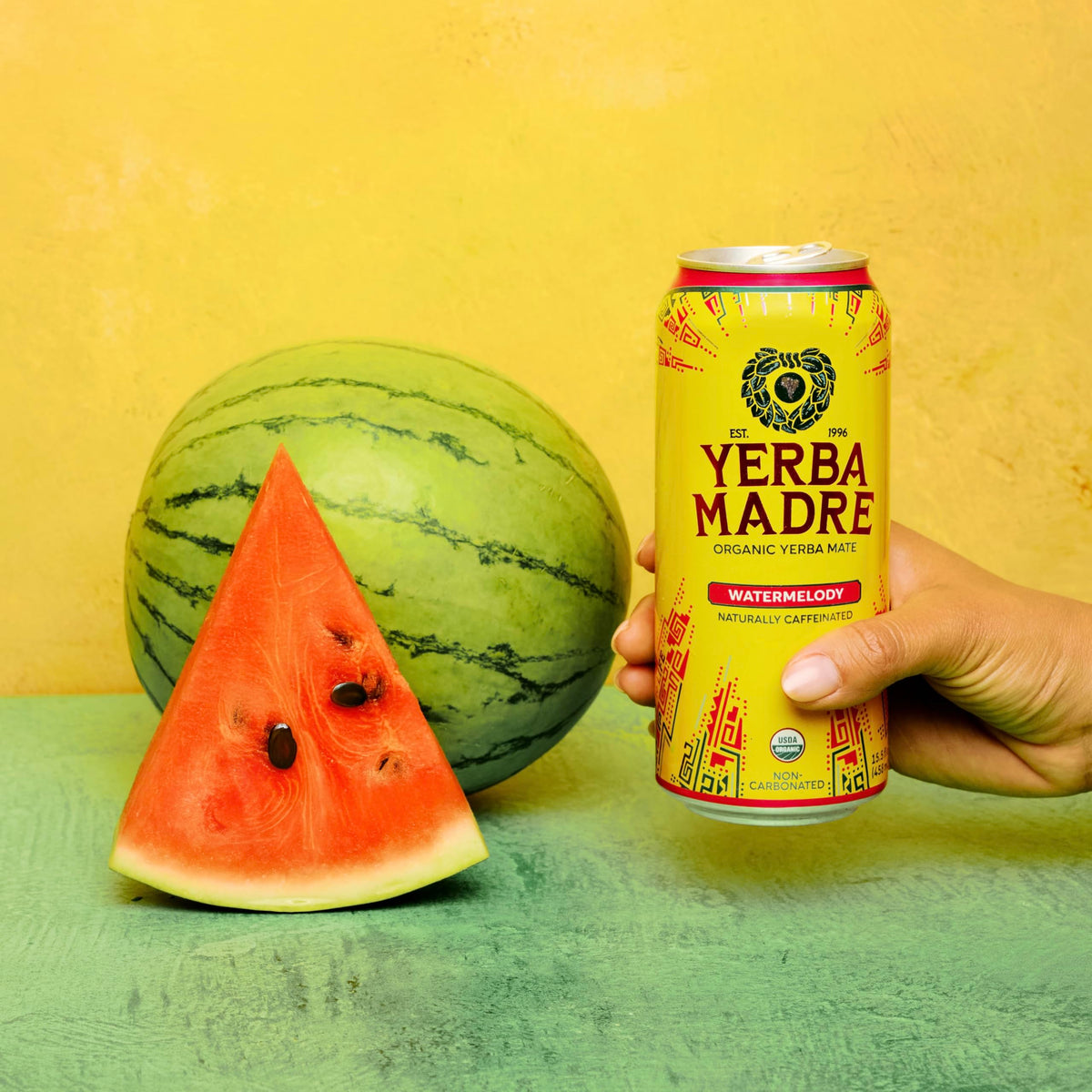 Yerba Madre Organic Yerba Mate, Energy Drink Alternative, Watermelody, 150mg Plant Based Caffeine, Smooth Energy & Focus, No Jitters or Crash, 15.5 Oz