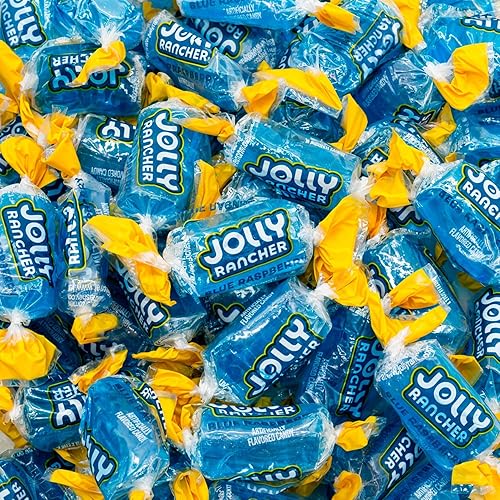 BLUE RASPBERRY Hard Candy Original Flavor 1 lb - Bulk Bag, Individually Wrapped (74 Pieces)