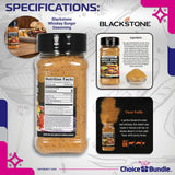 Blackstone Cheesesteak & Whiskey Burger Seasoning - Gourmet Griddle Premium BBQ Barbecue Rub 4 Pk Choice Bundle (33.8 oz) + BBQ Guide & Bottle Opener