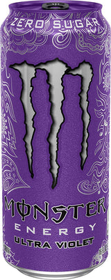 Monster Energy Ultra Zero Sugar Energy Drinks 16 ounce cans (Ultra Violet, 6 Cans)