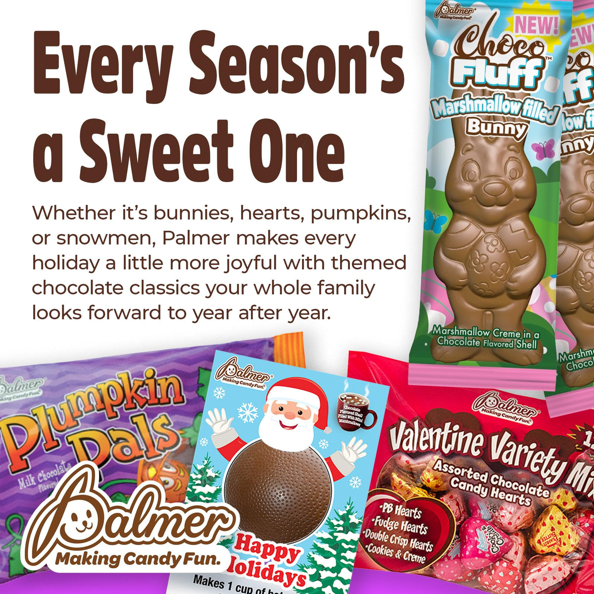 Palmer Milk Chocolate Assortments, Crisp and Crunchy Candy, Individually Wrapped Halloween Pieces, Making Candy Fun Since 1948 (1 Pound, Monster