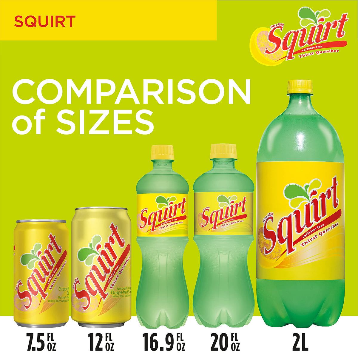 Squirt Soda, Grapefruit, 12 Fl Oz Cans, 12 Pack