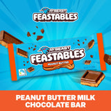 MrBeast Feastables Peanut Butter Milk Chocolate Bar, King Size, 10 Count