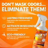 Neutron Industries NI-712 Fresh Orange Odor Eliminator Spray (3 bottles) - Powerful, Long-Lasting Odor Neutralizer - Instant Air Freshener for Home