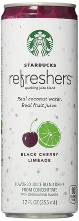 Starbucks Refreshers Black Cherry Limeade Sparkling Green Coffee