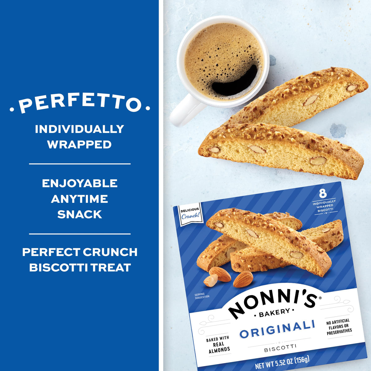 Nonni's Biscotti, Originali, 6 Boxes, 48 Biscotti Total