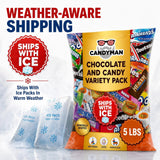 CANDYMAN 5 lb Chocolate Candy Variety Pack, Bulk, Individually Wrapped