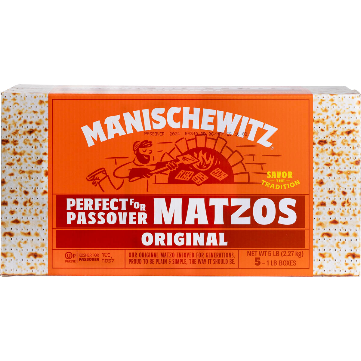 Manischewitz Matzo, Unsalted, 80 Ounce Box