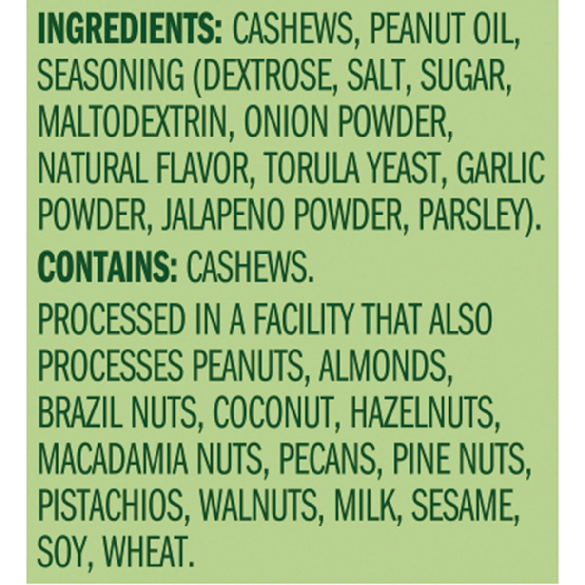 Emerald Nuts, Jalapeno Cashews, 5 Oz, Resealable Bag (Pack of 4)