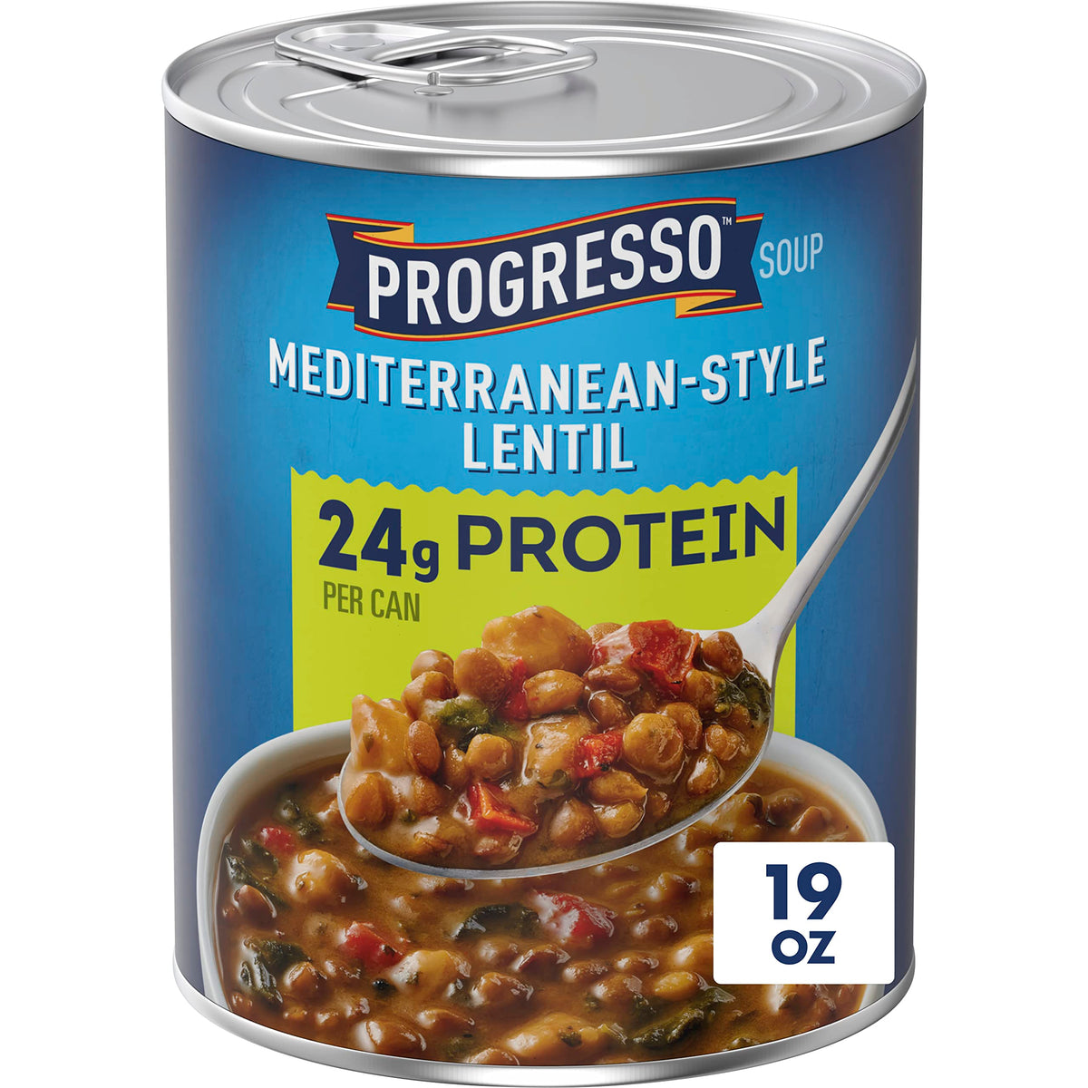 Progresso Mediterranean-Style Lentil Protein Soup, Vegetarian, 19 oz